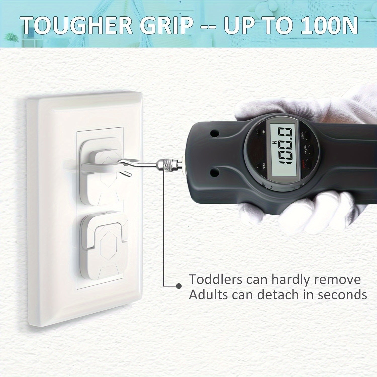 Pack of 60 White Childproof Outlet Covers Electrical Plug Protectors Safety Caps