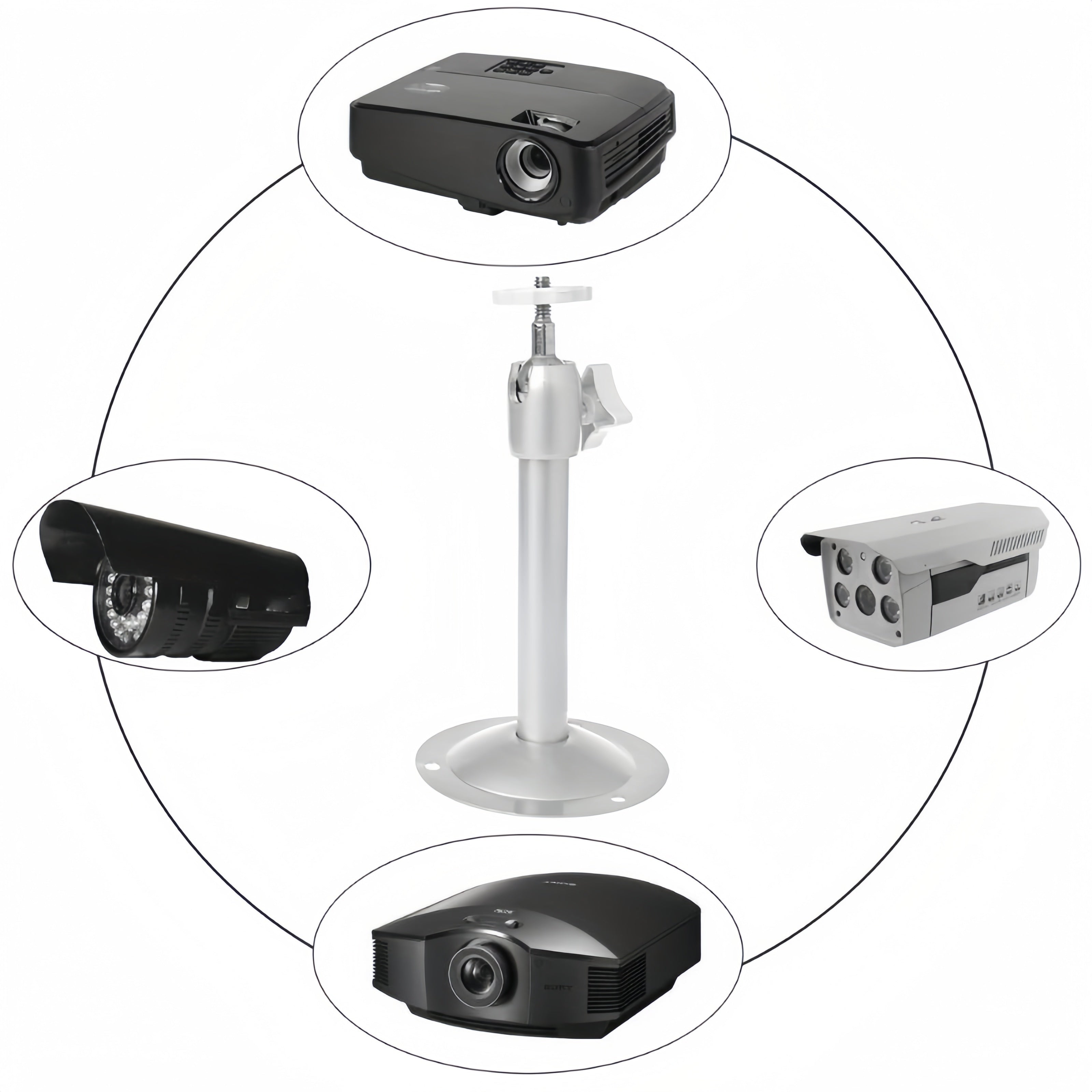 Adjustable Aluminum Ceiling and Wall Mount for LCD Projectors