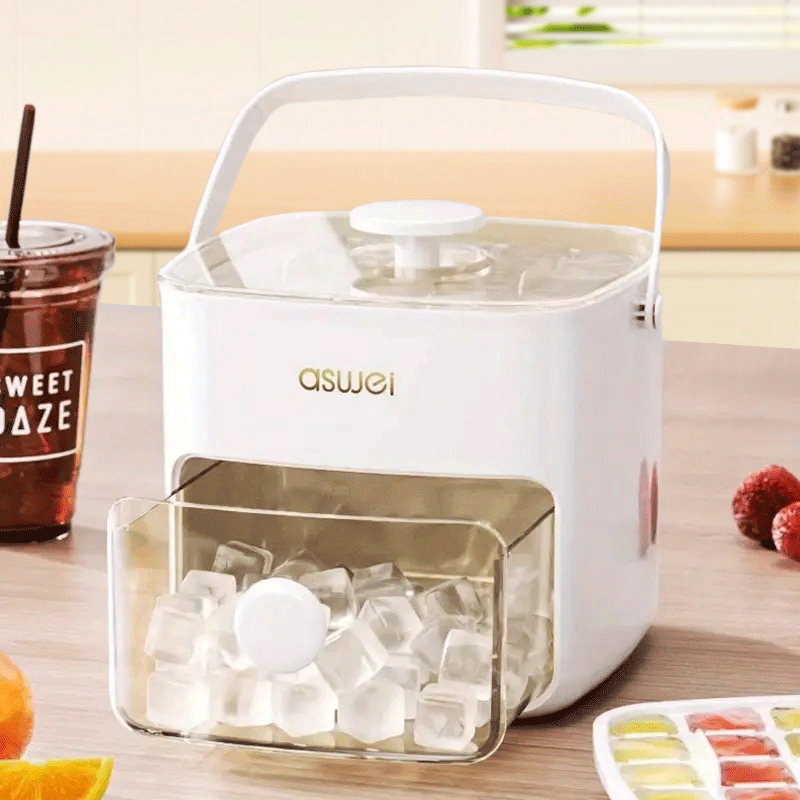 Portable Handheld Ice Maker Compact Square Ice Cubes 22.68KG/24H for Cocktails and Beverages
