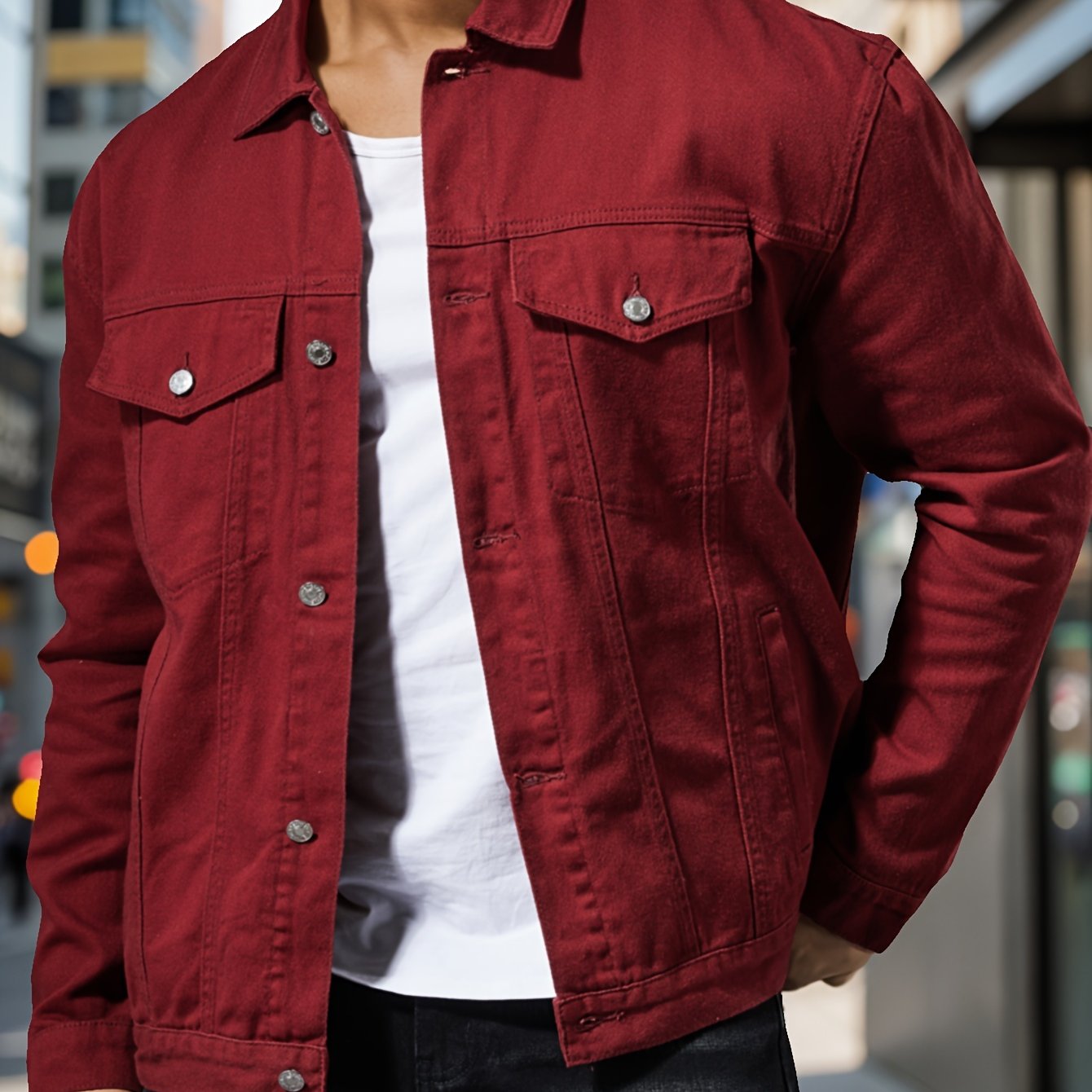 Мужская джинсовая куртка большого размера из плотного хлопка, повседневная, для весны и осени