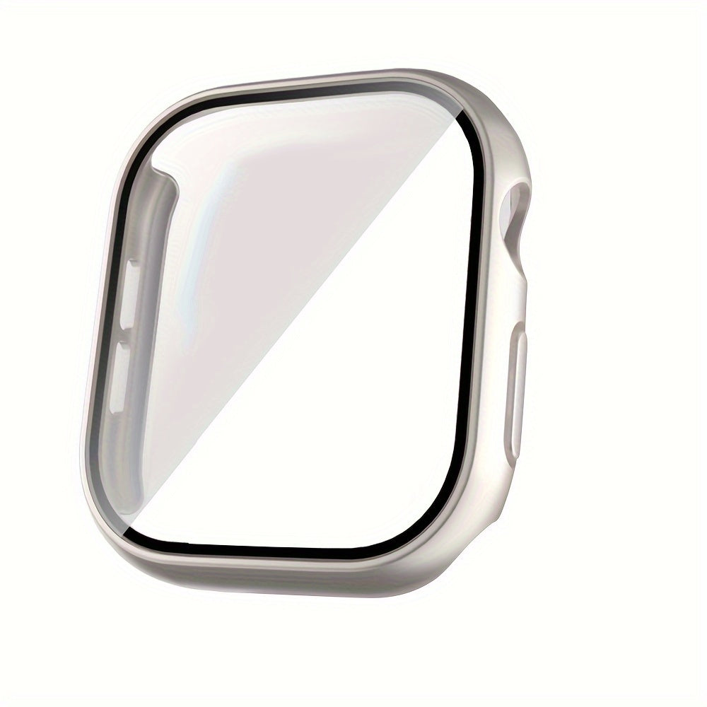 Tempered Glass Screen Protector Case for iWatch Series 4 5 6 7 8 9 10 SE 40mm 44mm 45mm 46mm Hard PC Bumper Scratch Resistant