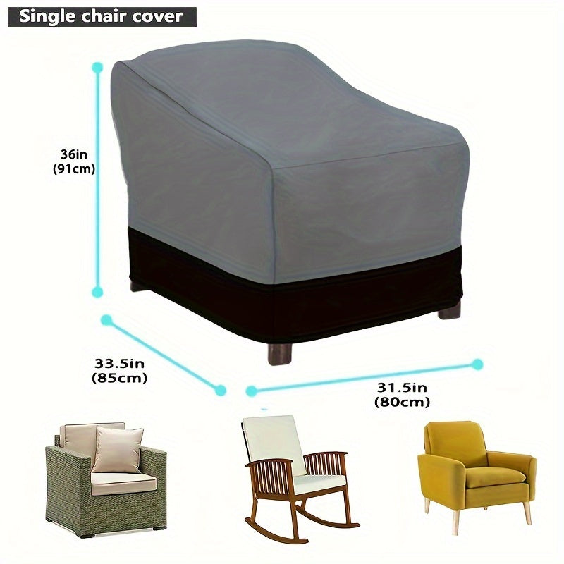 1 dona ikki rangli divan qoplamasi, og'ir vaznli UV tashqi patio mebellarini himoya qiluvchi polyester materialdan tayyorlangan, barcha mavsumlar uchun patio va hovlida foydalanish uchun tortish ipi bilan yopiladi.