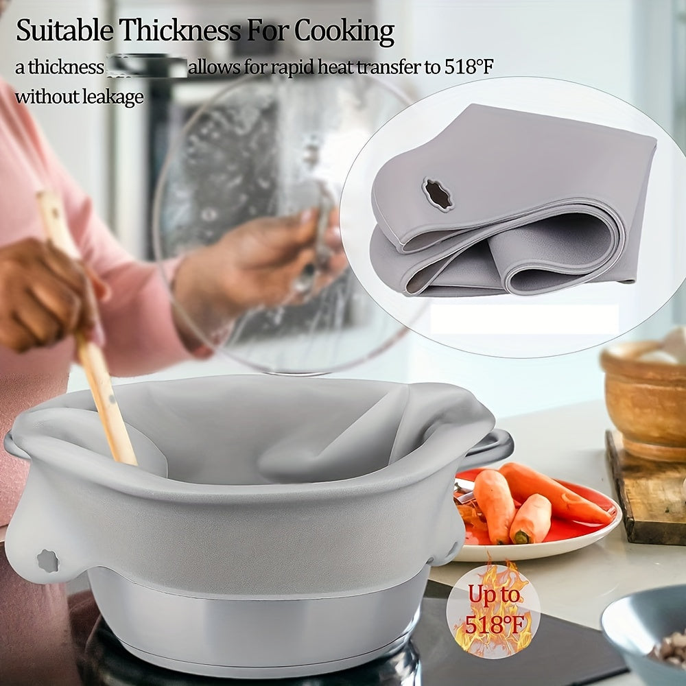 Silicone Slow Cooker Liner Reusable 6-8 Quart Leakproof Dishwasher Safe for Oval and Round Crock Pots