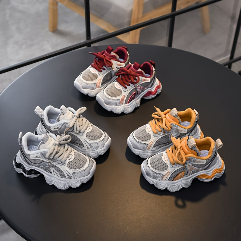 Teen Boys Girls Casual Breathable Anti-slip Sports Sneakers Low Top PU Rubber All-Season