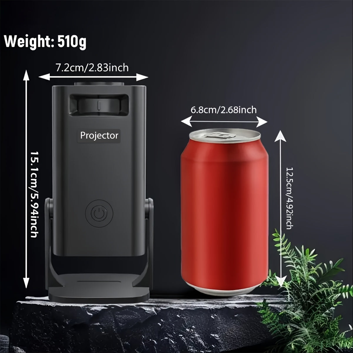 Uy kinoteatri uchun portativ qora smart HD proyektor 1080P USB-ni qo'llab-quvvatlaydi