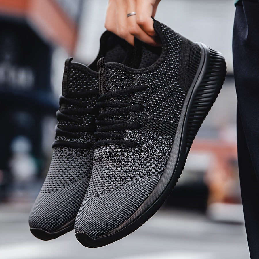 Plus Size Breathable Running Shoes for Men Non-Slip Soft Sole Casual Sneakers