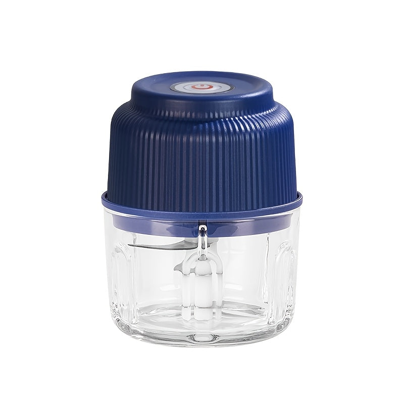 Picadora eléctrica de ajo, picadora de carne de 8.8 oz, recargable por USB, machacador de cocina