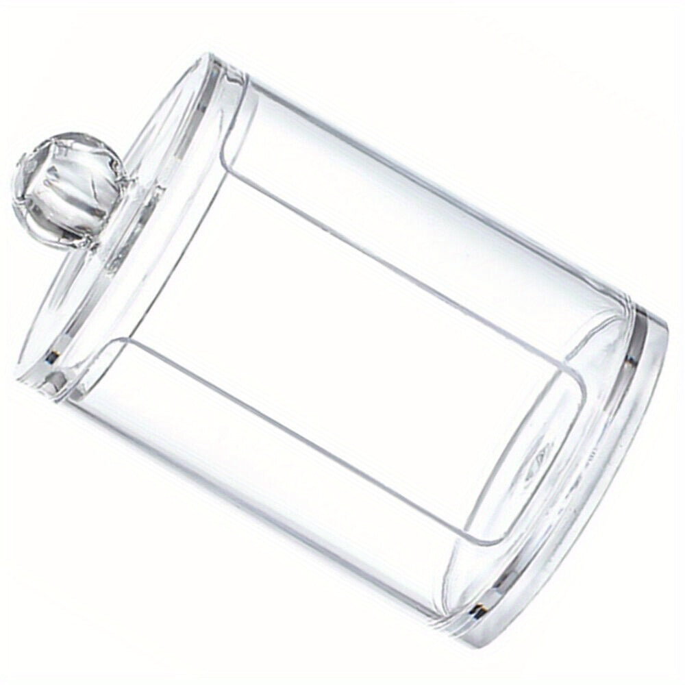 Acrylic Qtip Dispenser with Lid for Bathroom or Makeup Pads 11cm x 7cm