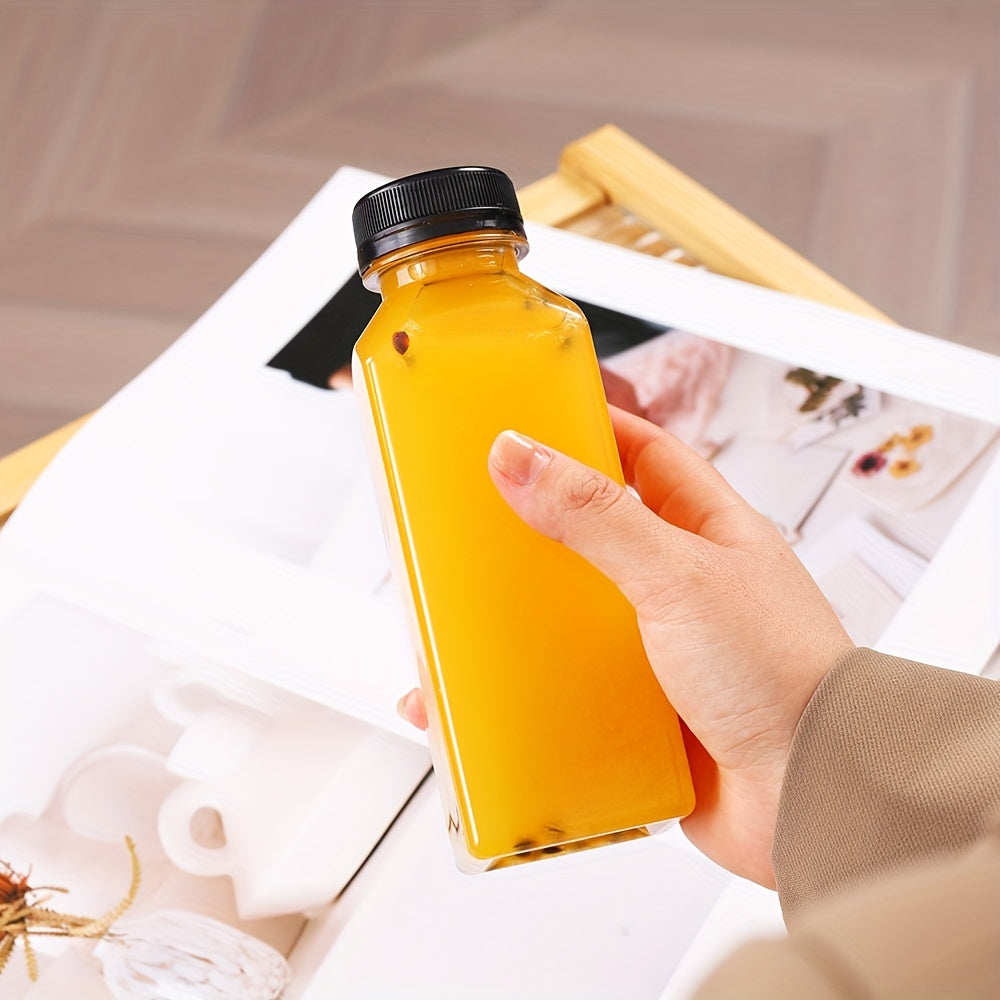 Botellas de jugo de plástico 1 o 4 pack tapas a prueba de fugas para batidos y bebidas