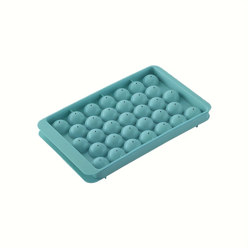 Round Ice Mold PP Material 32 Blue Pink Ice Cubes for Summer Drinks