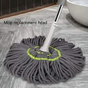 Umumiy Spin Mop uchun qalinlashtirilgan Polyester Mop o'rnini bosuvchi bosh - Yuqori singdirish, teleskopik tutqich kiritilmagan, ideal tozalash vositalari aksessuari