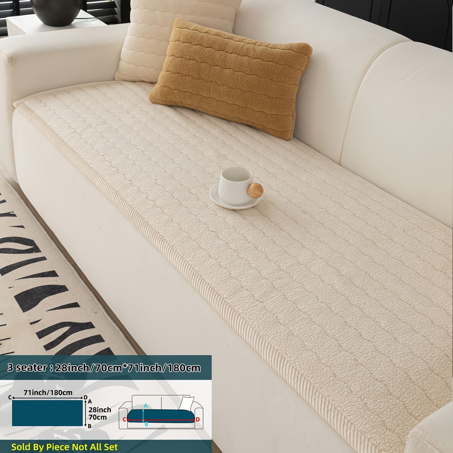 Bohemian Style Washable Pet-Friendly Non-Slip Sofa Cover for Living Room and Office