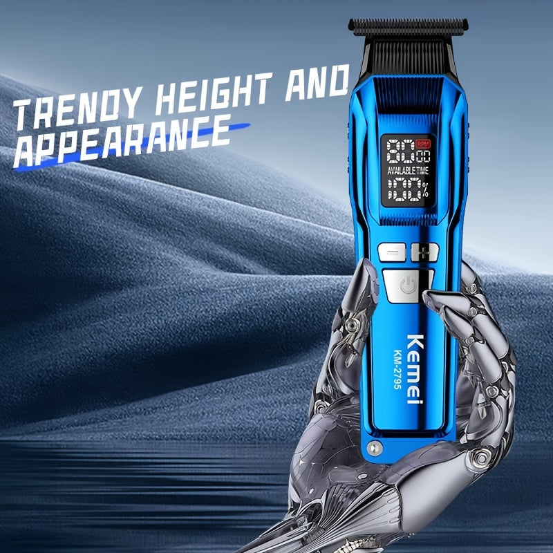 Kit de recortadora de cabello inalámbrica con batería de litio recargable por USB y pantalla digital