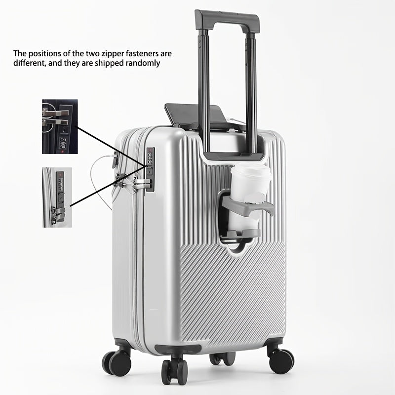 20 dyuymli qattiq qobiq bilan olib yuriladigan sumka TSA qulfi USB zaryadlash Spinner g'ildiraklar bilan