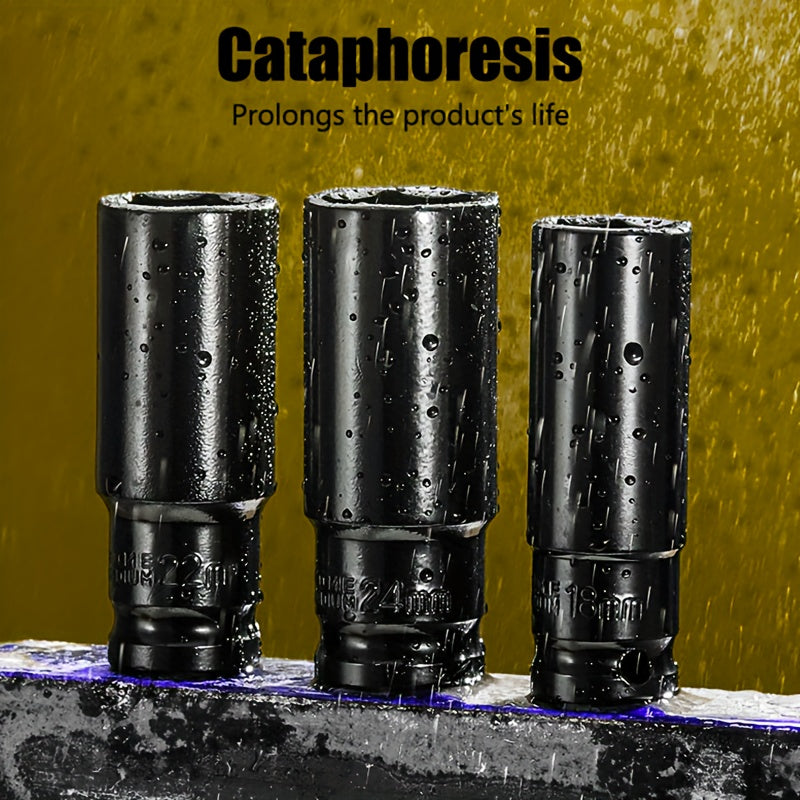 Impact Socket Set 8mm-32mm for Automotive Repair Electric Wrench Extension