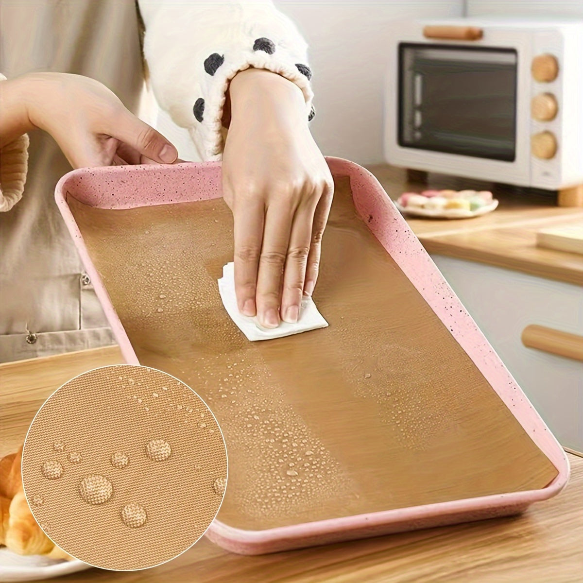 1/3 dona Katta 13"x15.75" Isitishga chidamli PTFE Listi pishirish va hunarmandchilik uchun, yopishmaydigan, qayta ishlatiladigan va yuviladigan.