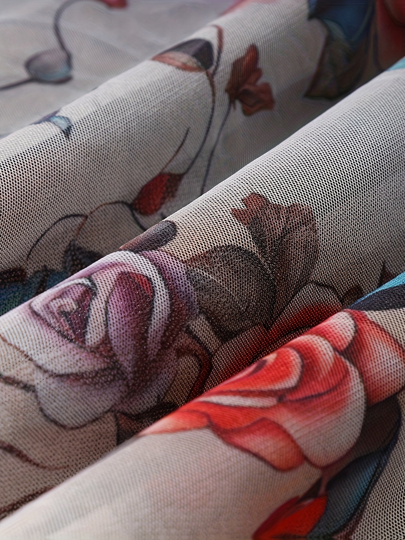 Plus Size Women's Floral Tulle Overlay A-Line Maxi Skirt Black White Elegant