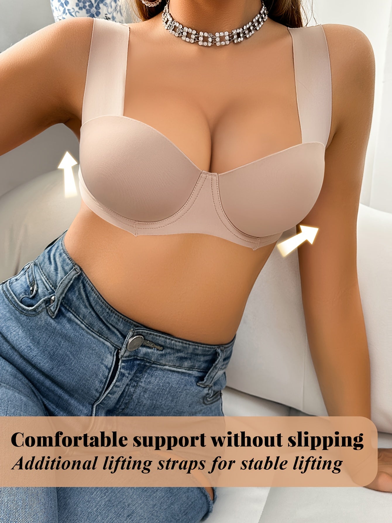 Women's Underwire Push-Up Bra Lingerie with Padded Cups
