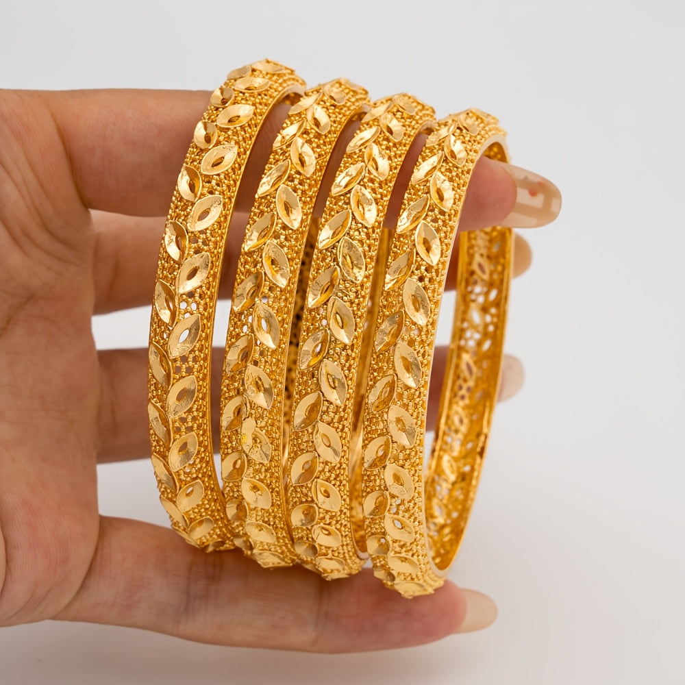 Set of 4 Women’s Fashion Bangles Alloy Jewelry for Weddings, Festivals, Everyday Wear