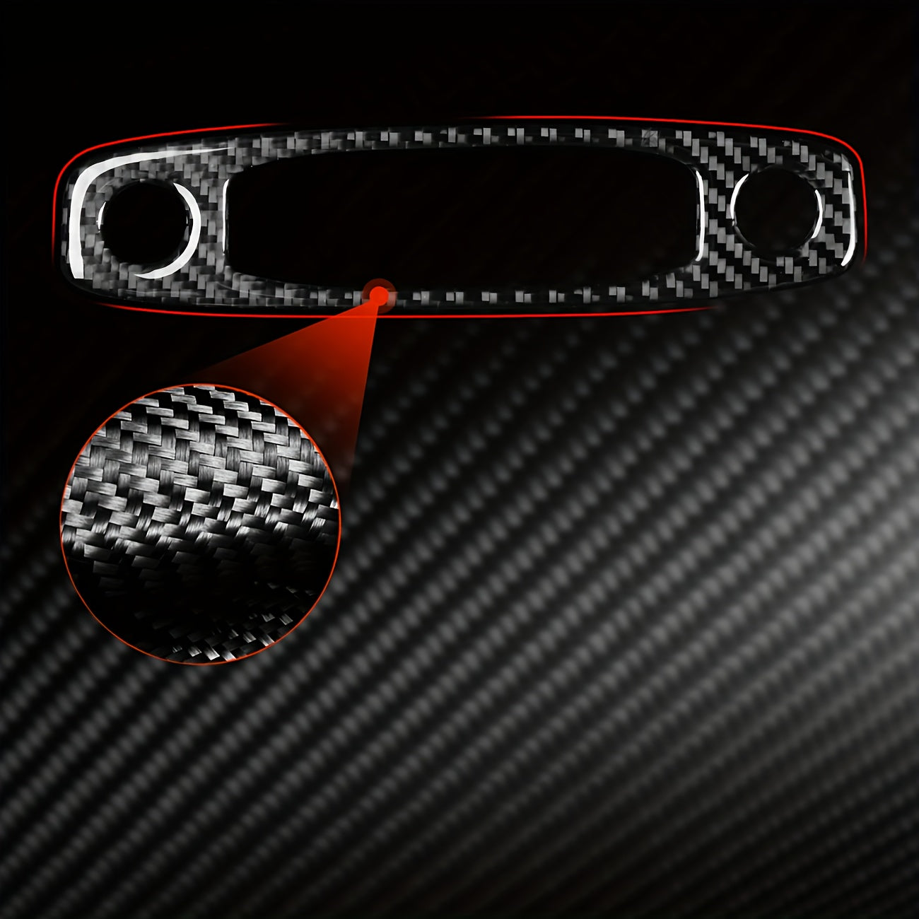 Car Interior Reading Light Control Panel Cover Real Carbon Fiber Decorative Sticker for Tesla Model 3 and Y