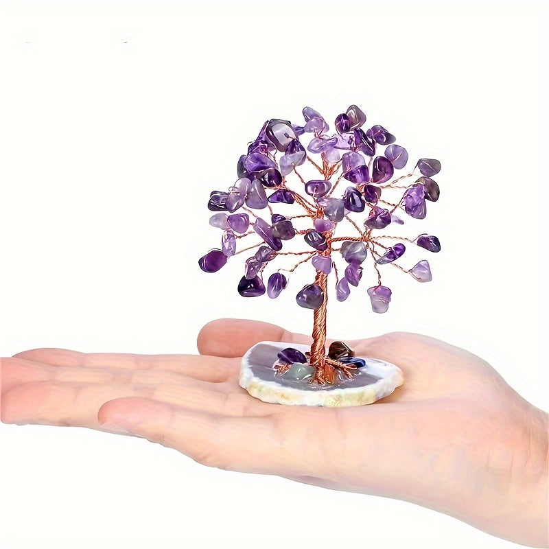7 Chakra Crystal Tree Natural Reiki Gemstones for Home Office Decor Energy Balancing Prosperity