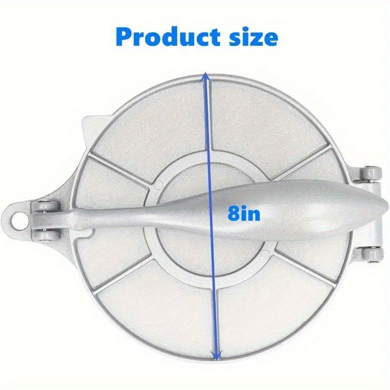 16.51 sm Alyuminiy Tortilla bosish uchun tutqich bilan, flatbreadlar va tacos uchun, elektrsiz