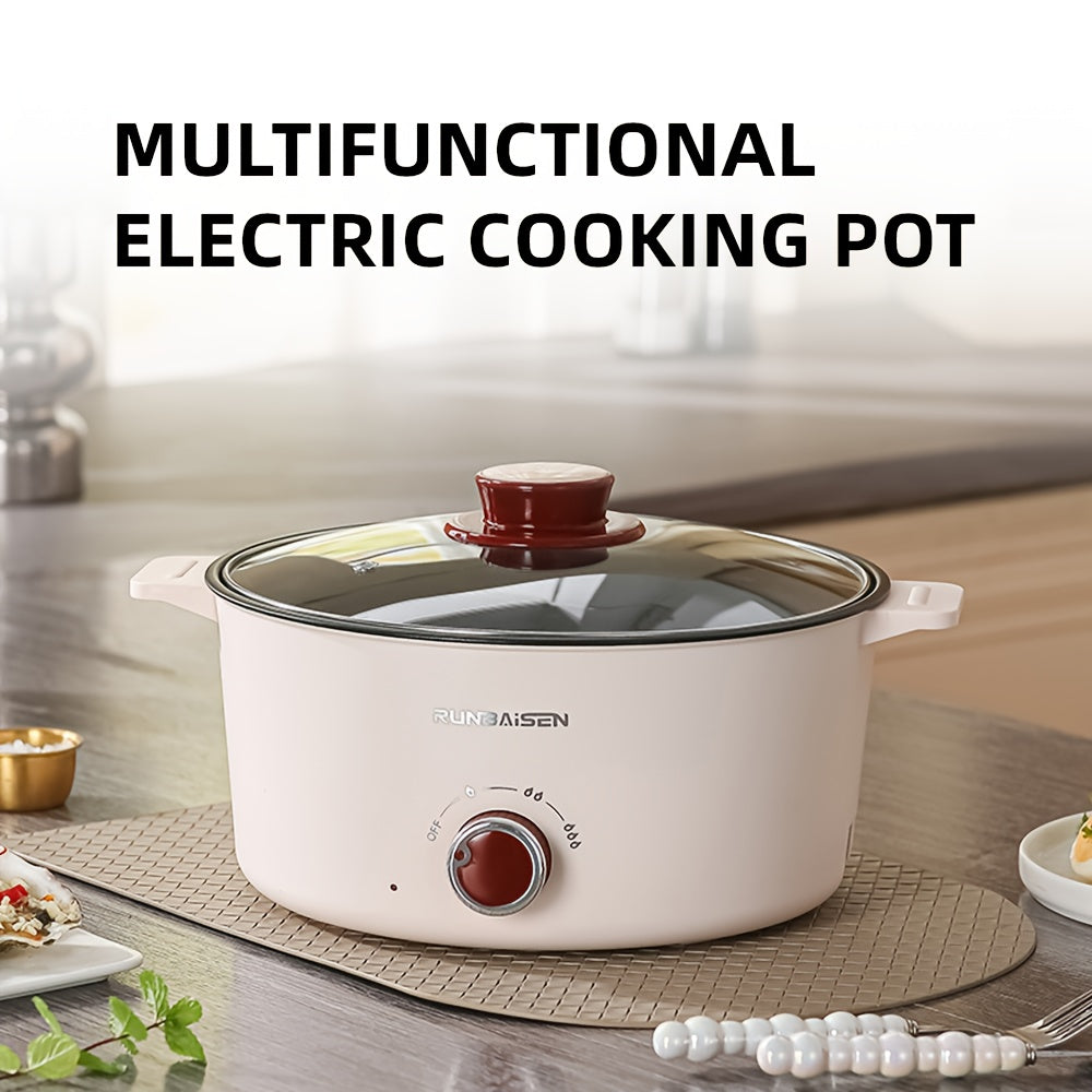 Fundisen Ko'p Funktsiyali Elektrik Qaynatgich, Shisha Qopqoq bilan, Sozlanadigan 3-Tezlikli Datchik Boshqaruvi, Non-Stick Qoplama, Oson Tozalash, Uyda Sog‘lom Pishirish uchun Mukammal, Ko‘p Maqsadli Oshxona Qaynatgichi |