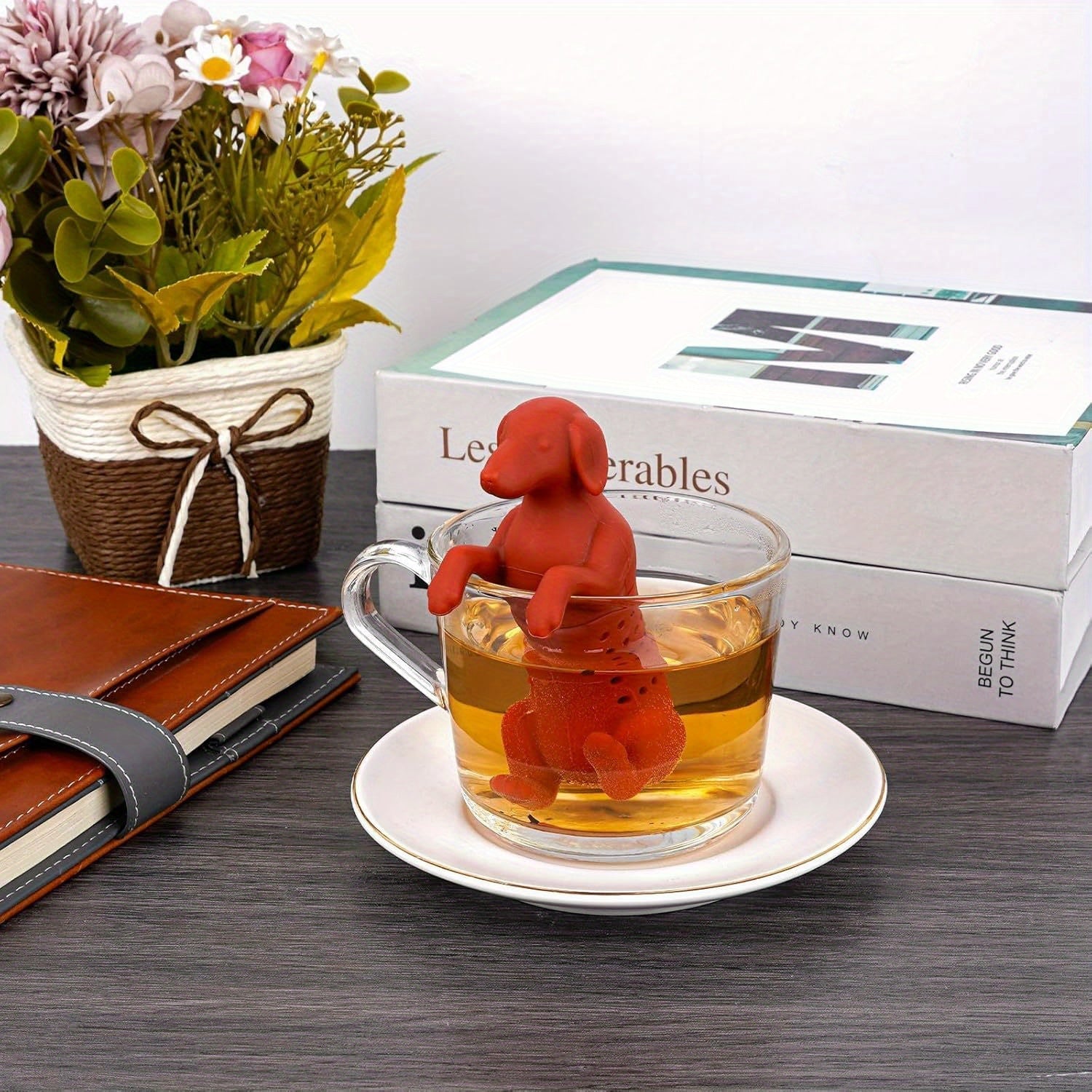 Puppy Shaped Silicone Tea Infuser for Loose Leaf Fruit and Spice Teas