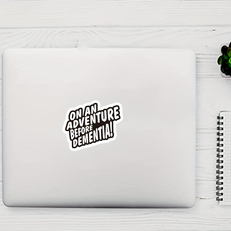 Комплект из 2 наклеек на автомобиль с изображением веселого приключения перед деменцией, виниловая наклейка