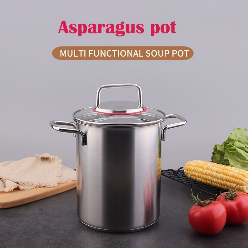 Stainless Steel Cookware Set with Soup, Fryer, Stew Pots and Basket for Home and Restaurant