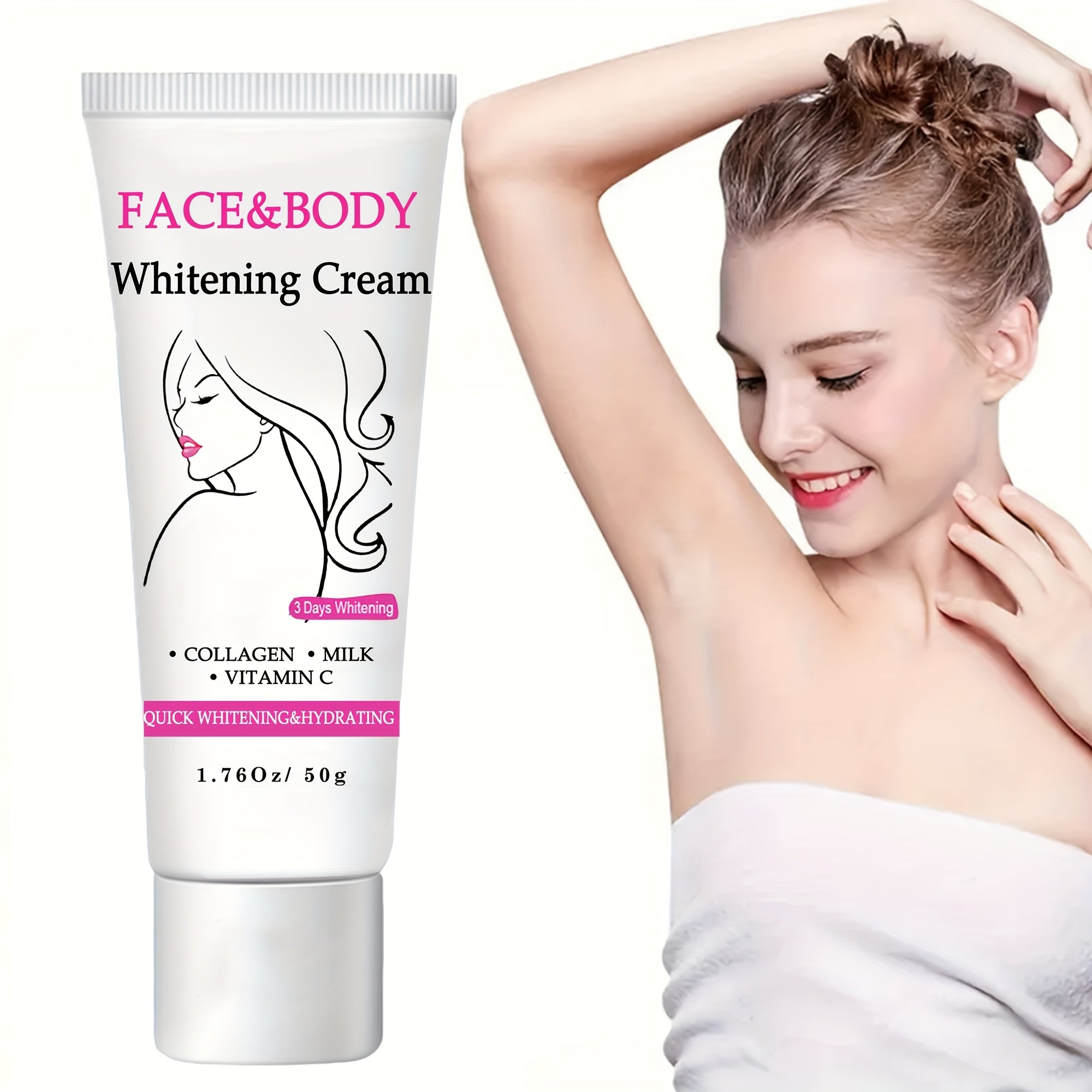 Crema iluminadora para rostro y cuerpo, hidratante, para todo tipo de piel, 50g