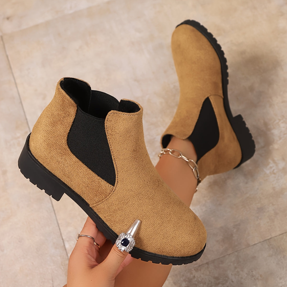 Women's Ankle Boots Retro Style Warm Flat Wide Width Shoes