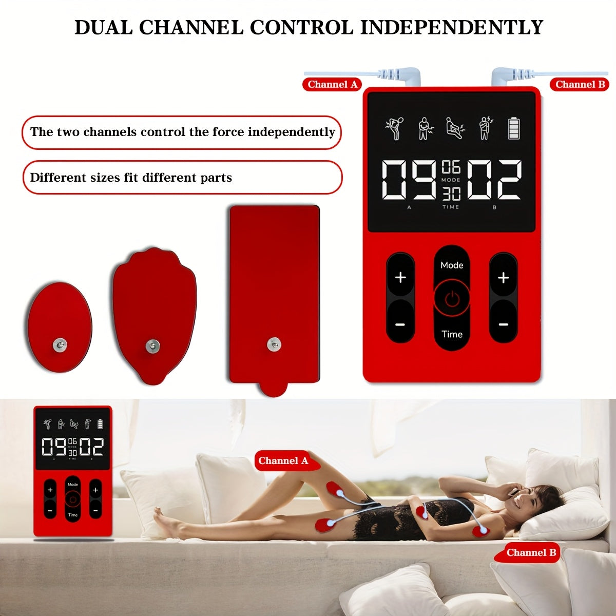 Portativ 4-in-1 massajchi, 36 kuch darajasi, 12 rejim va 6 vaqt sozlamasi bilan. Qayta zaryadlanadigan litiy batareyasi, USB zaryadlash, butun tana va teri massaji uchun ideal. Zamonaviy dizayn bilan
