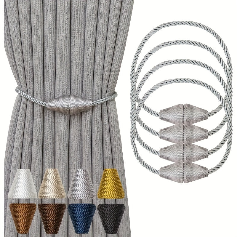 Set of 4 Magnetic Curtain Tiebacks for Outdoor and Home Decor Stylish Window Holdbacks