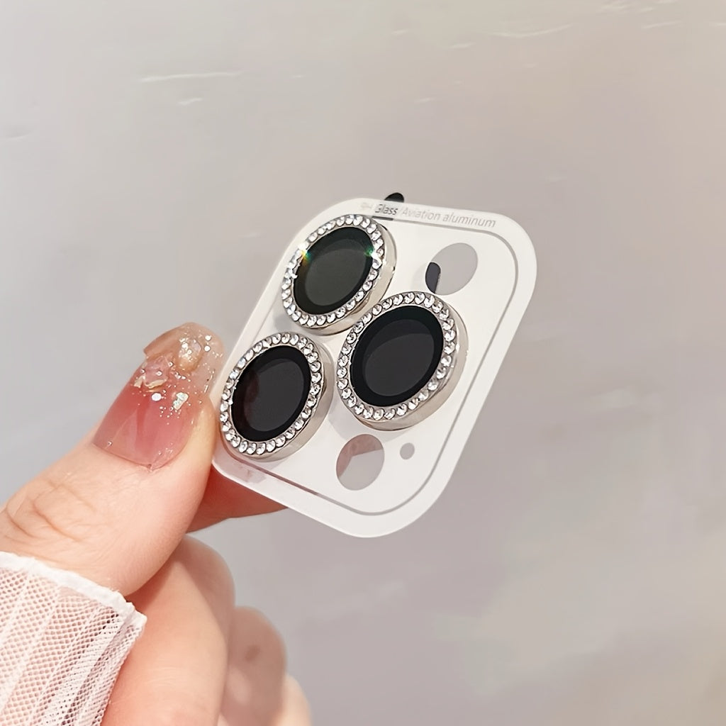 iPhone Camera Lens Protector Compatible with 16 Pro Max 14 15 13 11 12 Mini Scratch-Resistant Crystal Lens Ring