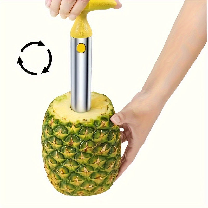 Stainless Steel Pineapple Corer and Slicer, Rustproof, Easy to Use, Detachable Handle