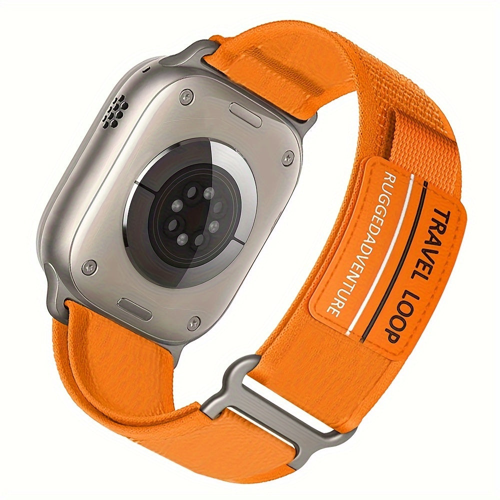 Correa de reloj de nylon de doble articulación para Apple Watch Series 1-9, banda de nylon deportivo con hebilla de metal