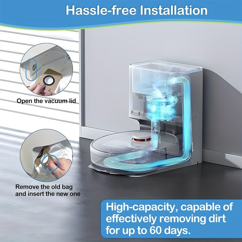 Dreame L10s Ultra Changlar 10-ta to'plami, Dreametech L10 Ultra, Dreame S10 Pro, Xiaomi X10+ Robot tozalagichi bilan ishlash uchun mo'ljallangan. Ushbu changlar katta sig'imga ega va oson almashtirish uchun avtomatik muhrlash dizayniga ega.