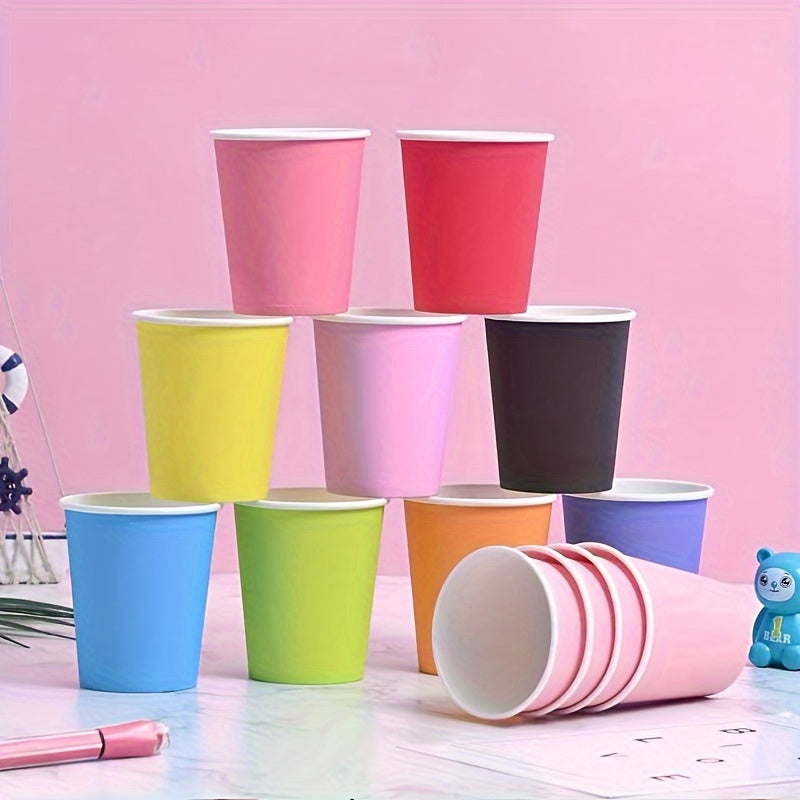50 Pieces Disposable Paper Cups for Tasting Hot Cold Drinks Halloween Christmas New Year 3oz