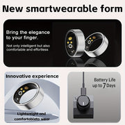 Mini Meatball Smart Ring Fitness Tracker Sleep and Step Monitor Water-Resistant Aluminum Alloy