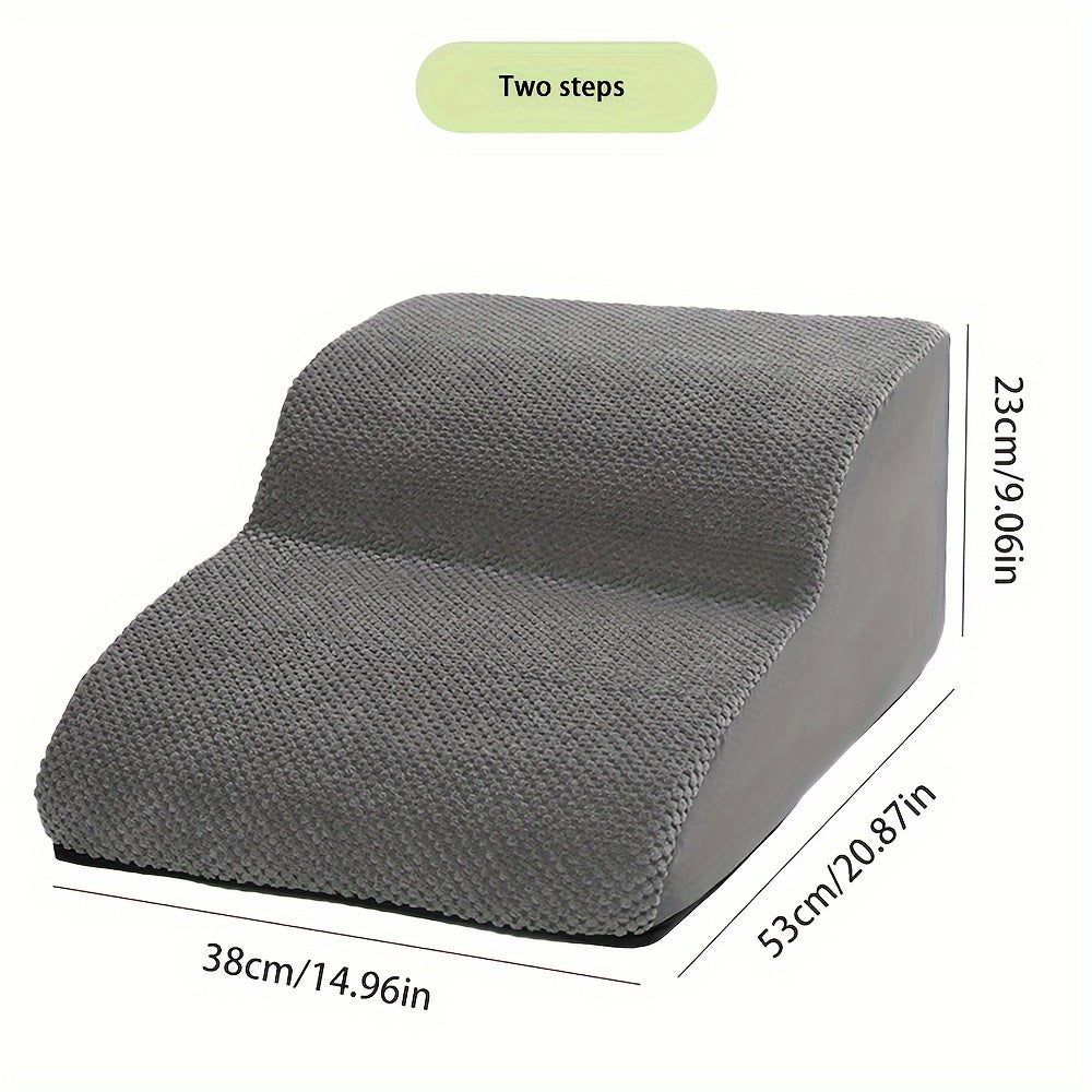 Изогнутый собачий трап для высоких кроватей и диванов, нескользящая моющаяся ткань, для маленьких и средних собак, внутренние ступеньки для домашних животных