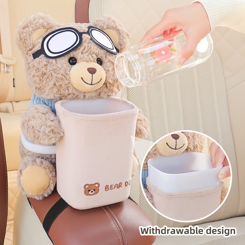 Car Tissue Holder and Trash Can Combo for Car Interior Storage Organizer