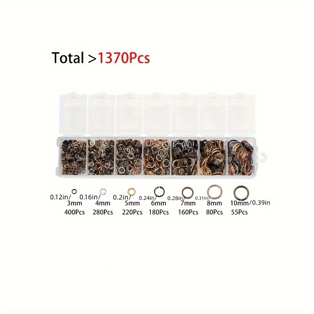 1500 Silver Gold Plated Jump Rings for Jewelry Making Findings