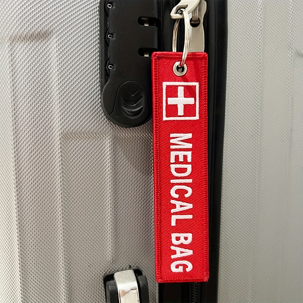 Umumiy foydalanish uchun tibbiy sumka, tikilgan Cross Logo Qizil yorliq kaliti, mototsikl aksessuarlari