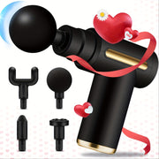 Qayta zaryadlanadigan Lityum Batareya-Polimer Elektr Massaj Qurollari, 4 ta almashtiriladigan bosh bilan, erkaklar, ayollar, fitnes, sport, mushaklarni bo'shatish uchun portativ.