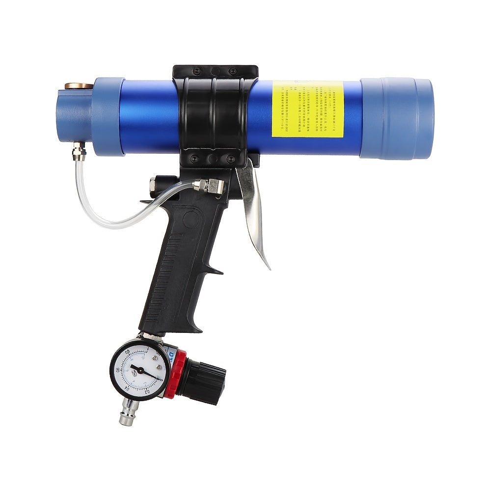310ml Pneumatic Air Sealant Caulking Gun Kit with Nozzle Pressure Gauge Adjustable Flow
