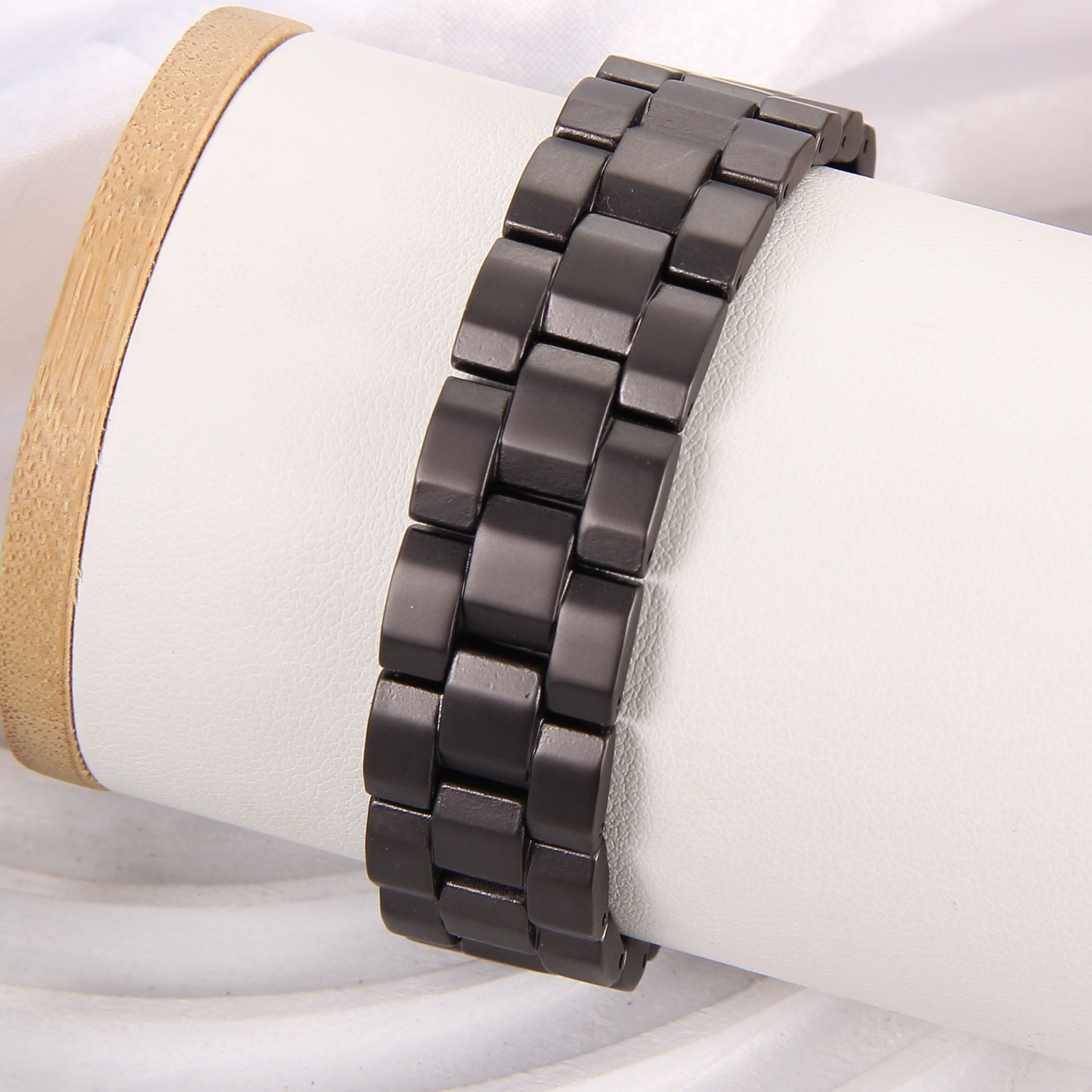 Men's Copper Bracelet Adjustable Magnetic Jewelry with 3 Rows and 3500 Gauss