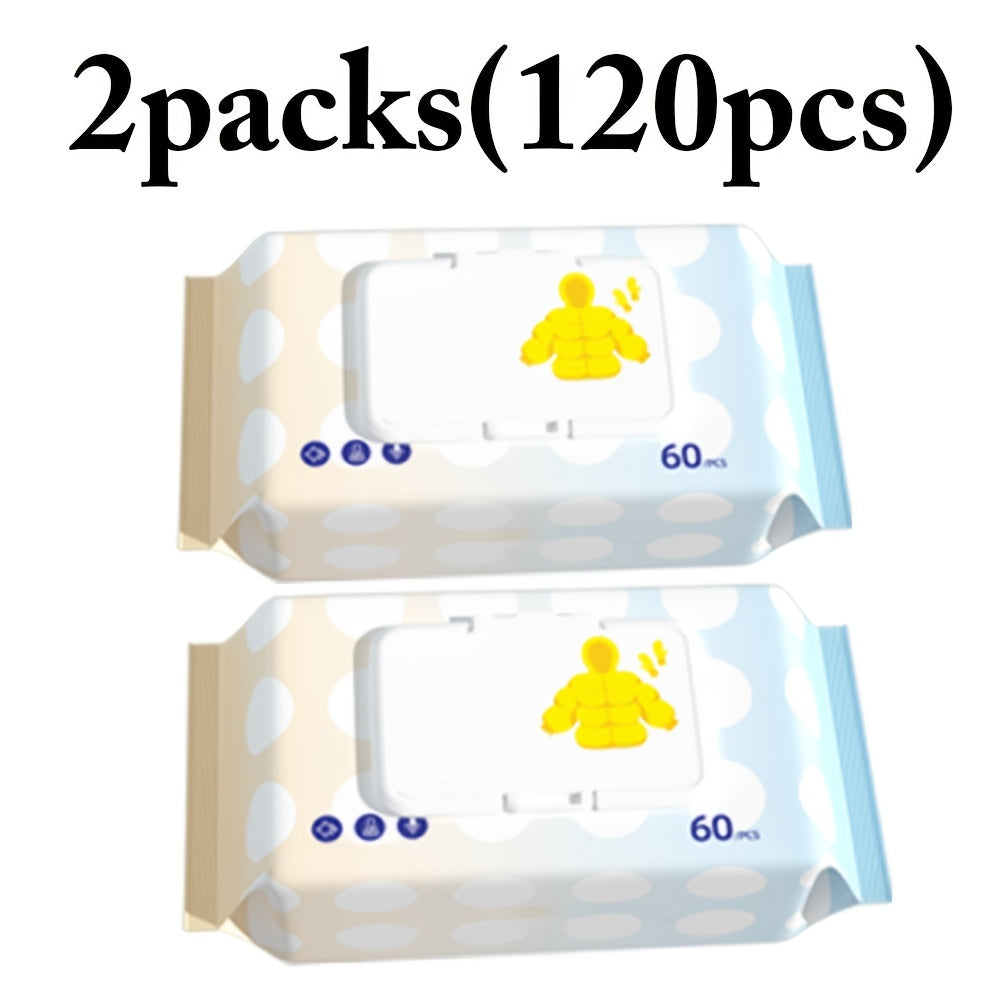2-Pack Non-Woven Clothing Cleaning Wipes 120 Sheets Dye-Free Garment Care