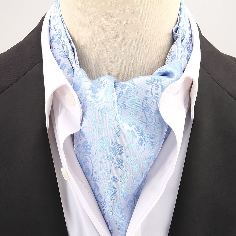 Men's Polka Dot Ascot Cravat Shirt Scarf Polyester for Casual and Formal Wear