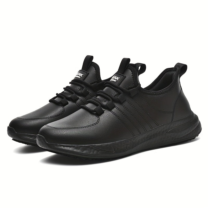 Women's Black Non-Slip Kitchen Shoes Casual Lace-Up Sneakers